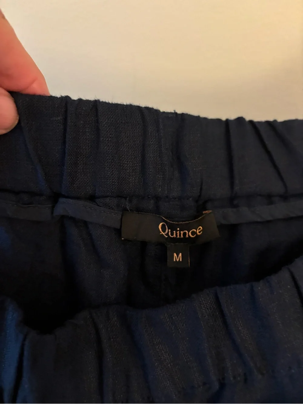 Quince Navy blue linen pants